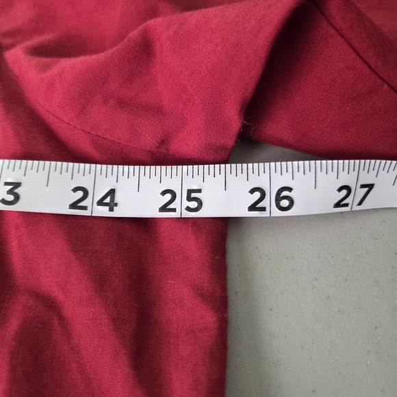 Vintage Sheplers Men's Western Shirt Burgundy Pearl Snap Button Down Size 17-36 - Picture 5 of 6